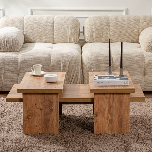 Coffee tables - Coffee table Natural Pine Look Melamine Rebellion - Dimehouse