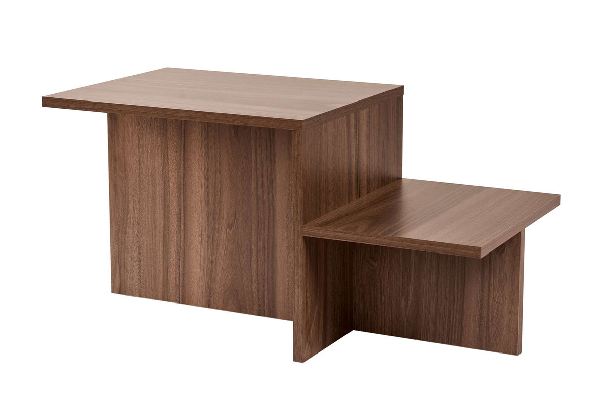 Coffee tables - Coffee table Walnut Melamine - 80 x 40 cm - Eterna - Dimehouse