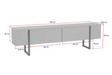 TV Furniture - TV Furniture Beige Melamine Gold Frame Blitz 50x180x29.5 cm - Dimehouse