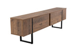 TV Furniture - TV Furniture Natural Melamine Black Frame 180x50x29.5 cm - Blitz - Dimehouse