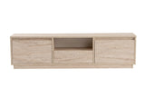 TV Furniture - TV Furniture Japandi Travertine Melamine - three cabinets - 160x42x29.5 cm - Flare - Dimehouse