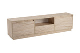 TV Furniture - TV Furniture Japandi Travertine Melamine - three cabinets - 160x42x29.5 cm - Flare - Dimehouse