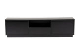 TV Furniture - TV Furniture Black Melamine - three cabinets - 160x42x29.5 cm - Flare - Dimehouse