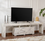 TV Furniture - TV Furniture Marble Melamine Vertex 50x180x31.3 cm - Dimehouse