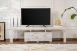 TV Furniture - TV Furniture Marble Melamine Vertex 50x180x31.3 cm - Dimehouse