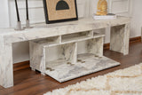TV Furniture - TV Furniture Marble Melamine Vertex 50x180x31.3 cm - Dimehouse