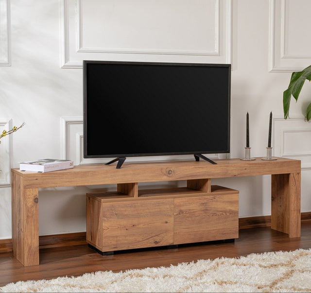 TV Furniture - TV Furniture Natural Melamine Vertex 50x180x31.3 cm - Dimehouse