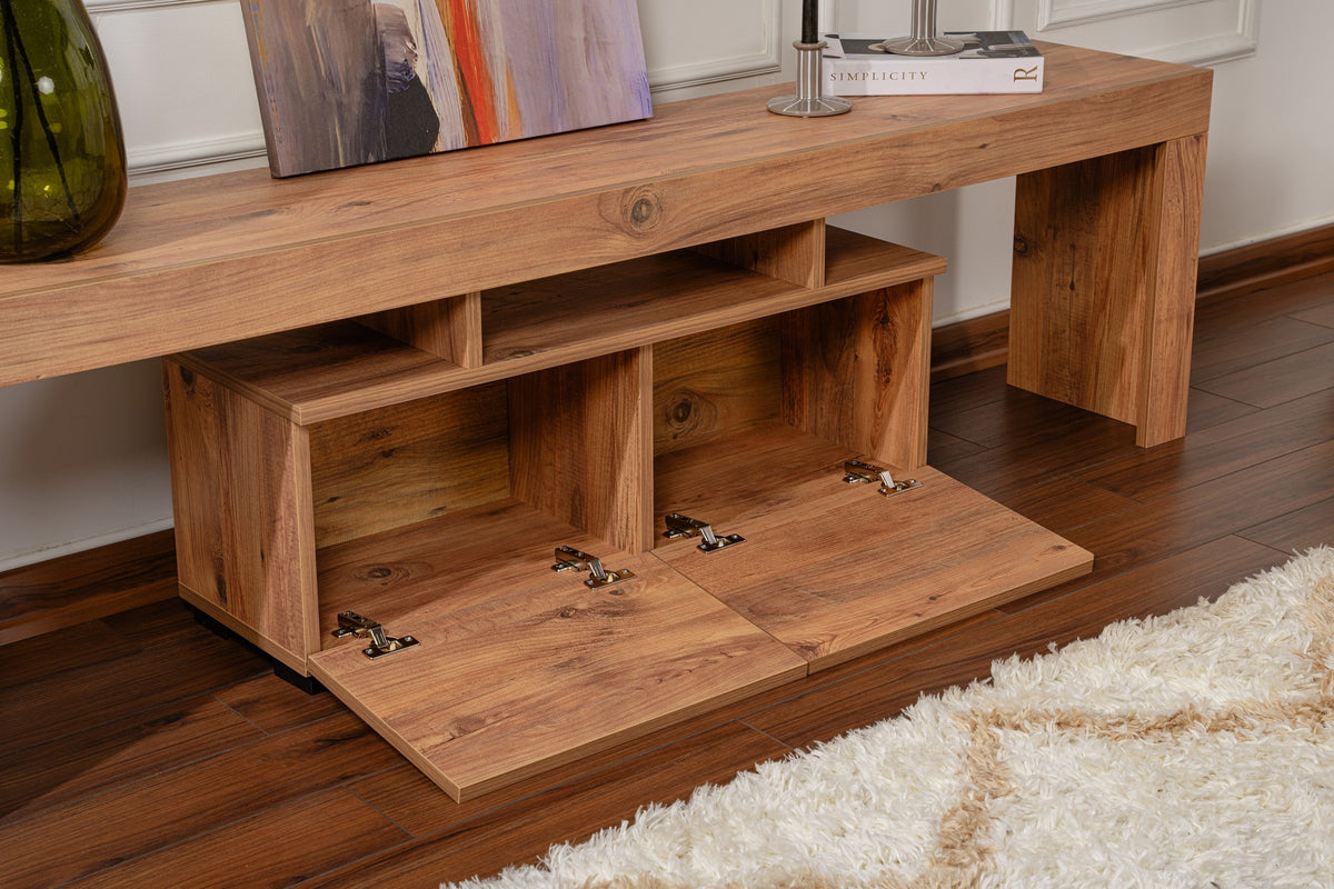 TV Furniture - TV Furniture Natural Melamine Vertex 50x180x31.3 cm - Dimehouse