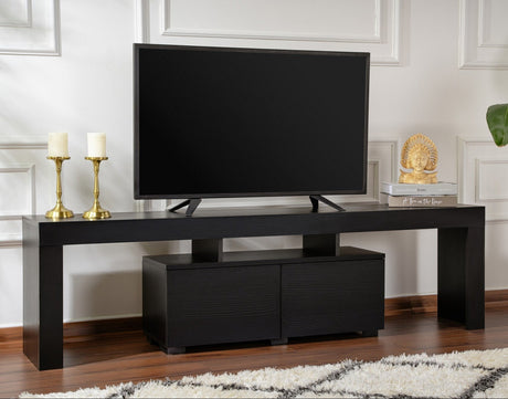 TV Furniture - TV Furniture Black Melamine Vertex 50x180x31.3 cm - Dimehouse