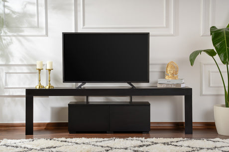 TV Furniture - TV Furniture Black Melamine Vertex 50x180x31.3 cm - Dimehouse