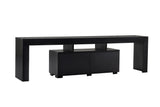 TV Furniture - TV Furniture Black Melamine Vertex 50x180x31.3 cm - Dimehouse
