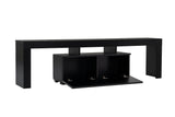 TV Furniture - TV Furniture Black Melamine Vertex 50x180x31.3 cm - Dimehouse