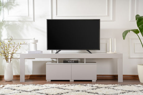 TV Furniture - TV Furniture Gray Melamine Vertex 50x180x31.3 cm - Dimehouse