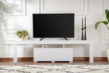 TV Furniture - TV Furniture White Melamine Vertex 50x180x31.3 cm - Dimehouse