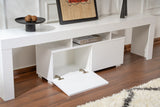 TV Furniture - TV Furniture White Melamine Vertex 50x180x31.3 cm - Dimehouse