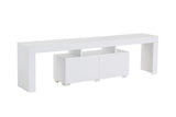 TV Furniture - TV Furniture White Melamine Vertex 50x180x31.3 cm - Dimehouse