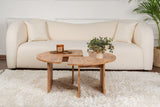 Coffee tables - Round Coffee Table Moari Atlantic Pine Wood Melamine 90 cm - Dimehouse
