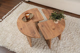 Coffee tables - Round Coffee Table Moari Atlantic Pine Wood Melamine 90 cm - Dimehouse