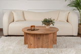 Coffee tables - Round Coffee Table Moari Atlantic Pine Wood Melamine 90 cm - Dimehouse