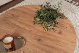 Coffee tables - Round Coffee Table Moari Atlantic Pine Wood Melamine 90 cm - Dimehouse