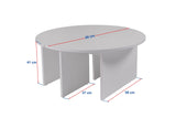Coffee tables - Round Coffee Table Moari Atlantic Pine Wood Melamine 90 cm - Dimehouse