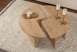 Coffee tables - Round Coffee Table Moari Oak Melamine 90 cm - Dimehouse