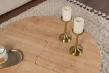Coffee tables - Round Coffee Table Moari Oak Melamine 90 cm - Dimehouse