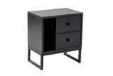 Bedside tables - Bedside table Black Melamine Pulsar - Dimehouse