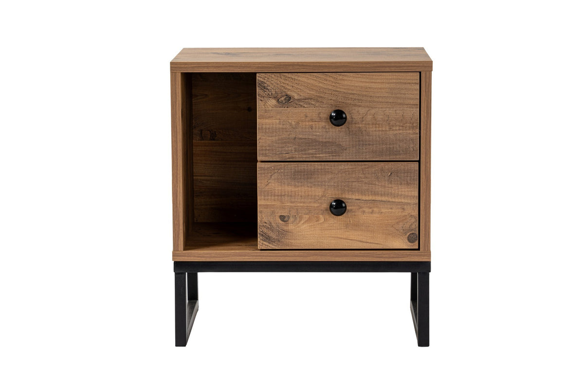 Bedside tables - Bedside table Natural Melamine Pulsar - Dimehouse