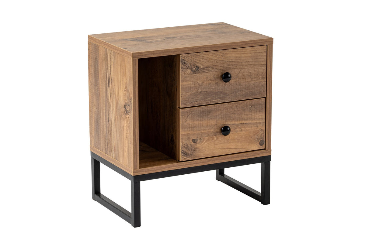 Bedside tables - Bedside table Natural Melamine Pulsar - Dimehouse