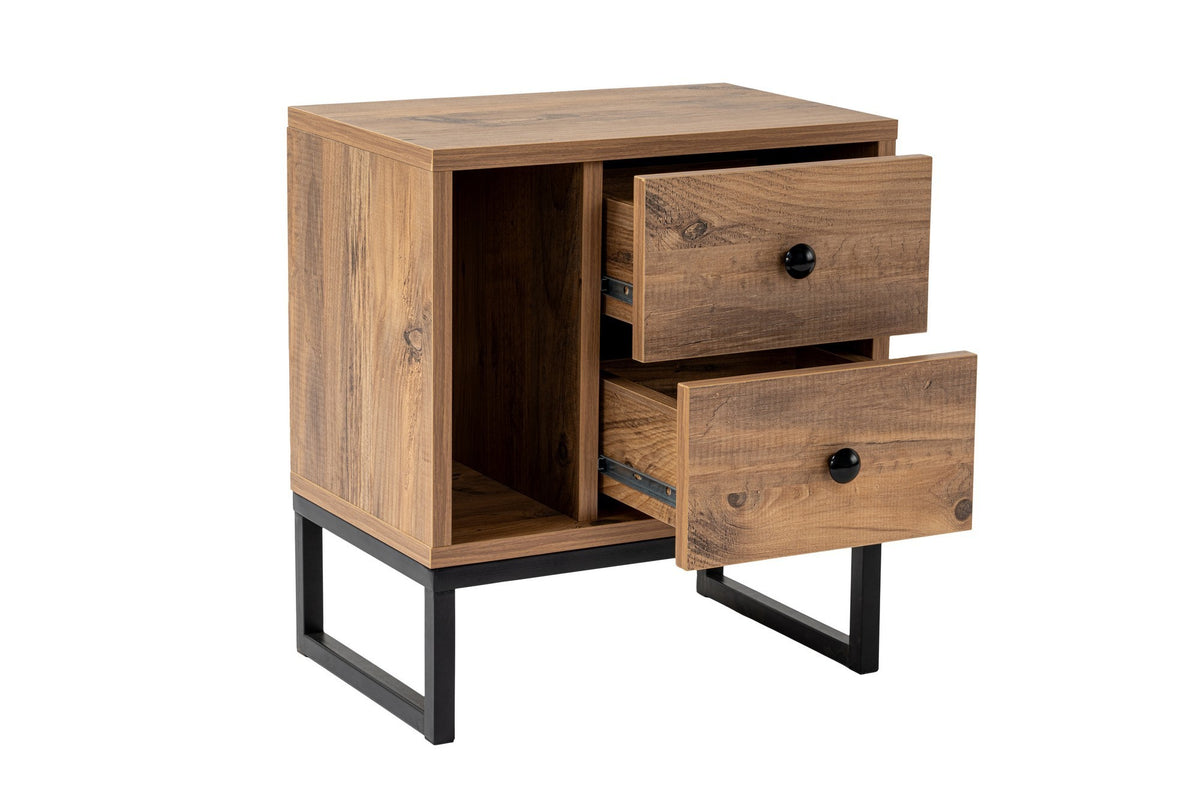 Bedside tables - Bedside table Natural Melamine Pulsar - Dimehouse