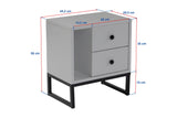 Bedside tables - Bedside table Natural Melamine Pulsar - Dimehouse