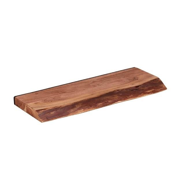 Wall shelf Durris DH Interior Acacia LxWxH 63x22x7 Acacia wood White photo diagonal front view