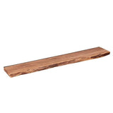 Wall shelf Durris DH Interior Acacia LxWxH 128x28x8 Acacia wood White photo diagonal front view
