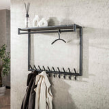 Clothes Hangers - Clothes Hanger Gunmetal Round Tube 45 cm - Dimehouse