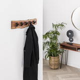Coat rack Levi DH Interior Acacia LxWxH 64x18x10 Acacia wood Atmospheric photo in situation