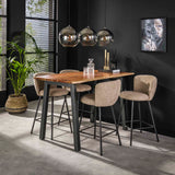 Bar tables - Industrial Bar Table Aberdeen Acacia Wood Tree Trunk Shape 147x80 - Dimehouse