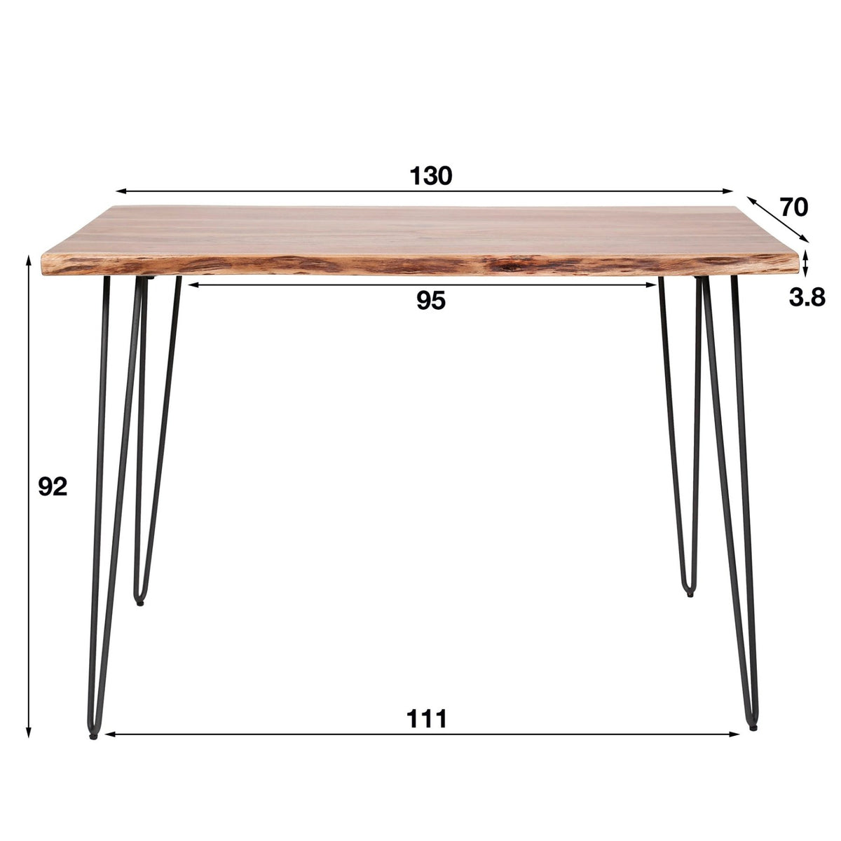 Bar tables - Industrial Bar table Acacia wood Elin 130 cm - Dimehouse