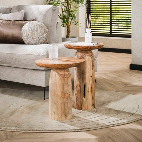 Side tables - Side table Nova - Solid Acacia wood - 55 cm High - Dimehouse