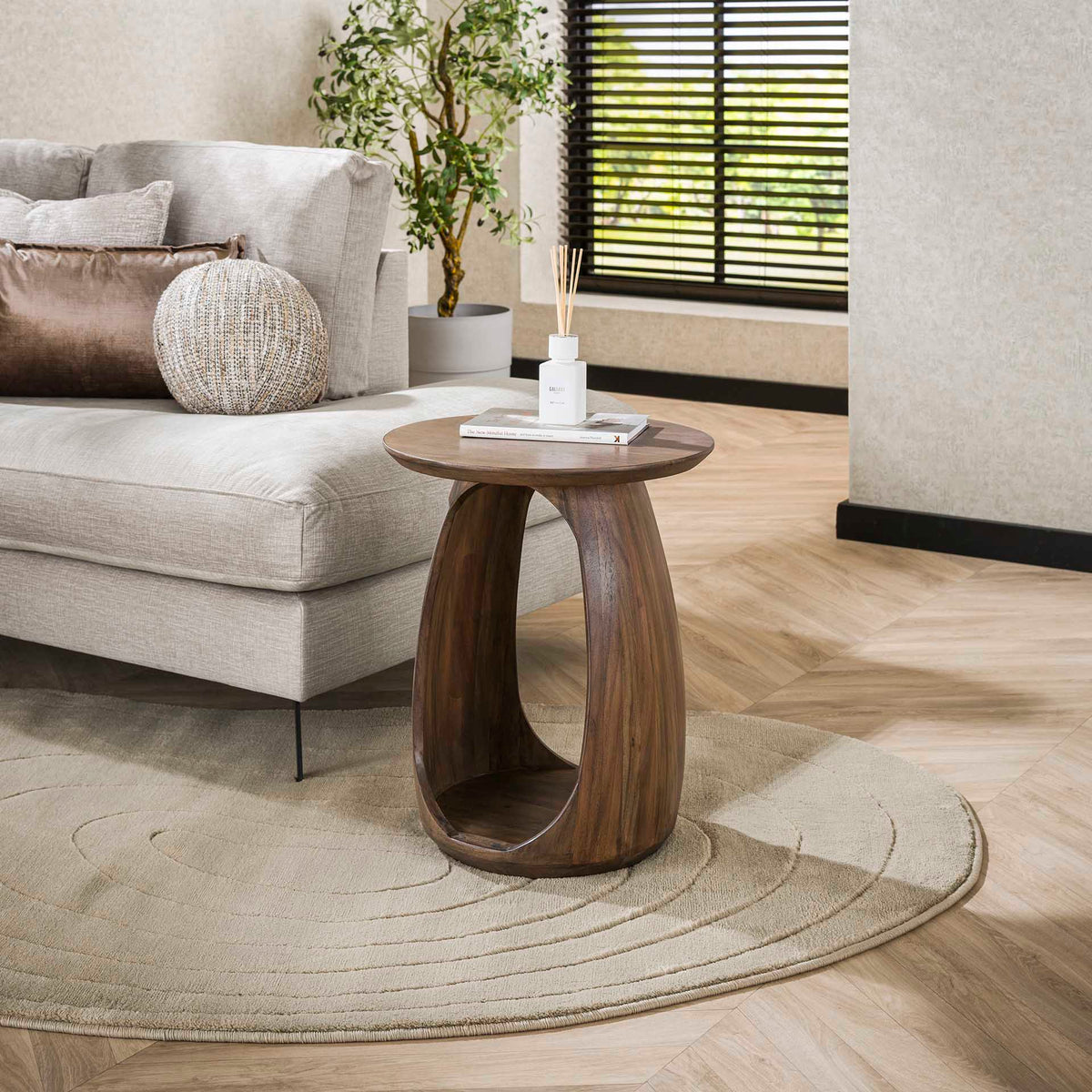 Side tables - Side table Juno Acacia Brown 45x45x56 cm - Dimehouse