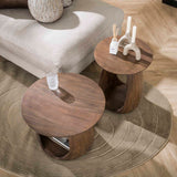 Side tables - Side table Juno Acacia Brown 45x45x56 cm - Dimehouse