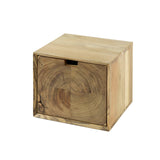 Bedside Tables - Floating Bedside Table Acacia Wood Nova with 1 Drawer - 30x25x29 cm - Dimehouse