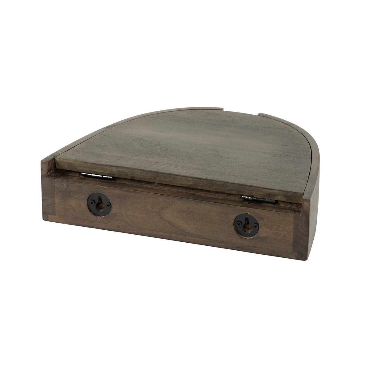 Bedside Tables - Floating Semicircular Bedside Tables Set 2 Acacia - Dimehouse