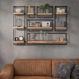 Wall shelf Aberdeen DH Interior Acacia LxWxH 104x36x13 Acacia wood Atmospheric photo in situation