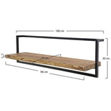 Wall shelf Aberdeen DH Interior Acacia LxWxH 105x36x13 Acacia wood White photo size indication