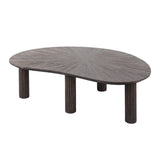 Coffee tables - Coffee table Myla Organic Teak Wood Brown 110 cm - Japandi - Dimehouse