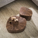 Coffee tables - Coffee table set of 2 Myla Square Teak Brown - Japandi - Dimehouse