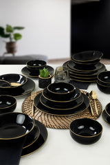 TY040424F650A841600MAET600 Black Gold 100% CERAMIC STONEWARE 27 cm wide