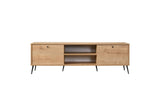 Calvin storage cabinet oak look 180 cm Melamine coated wood fiber board