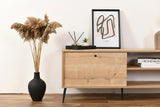 Calvin cabinet oak look with soft-close 140 cm Melamine coated wood composite and MDF